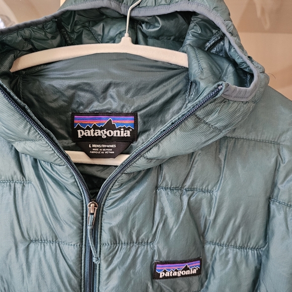 $329💚RARE💙 Patagonia Micro Puff Hoody Jacket Mens Sea Blue - Picture 5 of 12